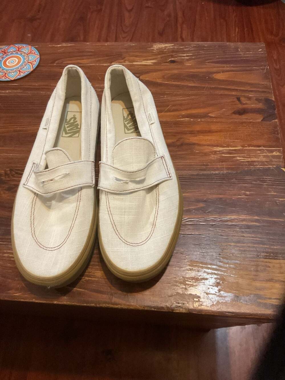 Vans Style 53 Linen Canvas Natural Gum Loafers